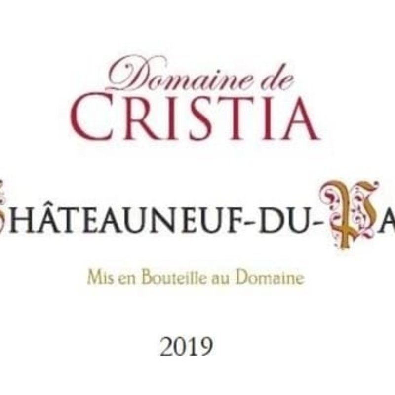 Domaine de Cristia Chatreauneuf-du-Pape 2020