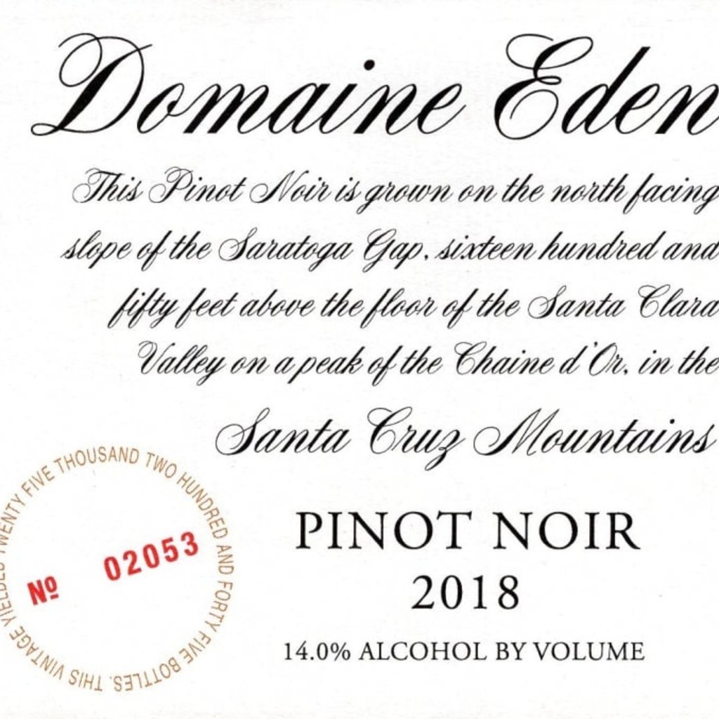 Domaine Eden Pinot Noir 2018