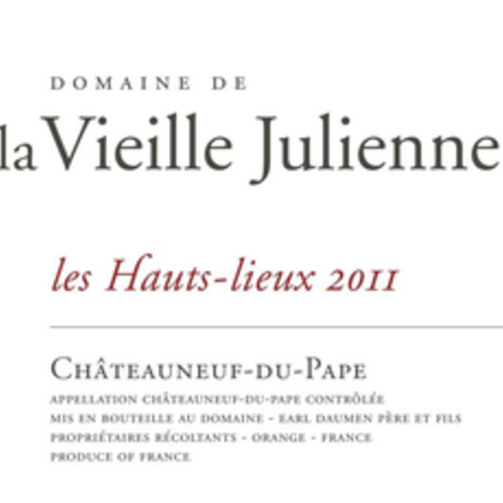 La Vieille Julienne Chateauneuf du Pape les Hauts-lieux 2019