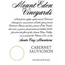 Mount Eden Cabernet  2017