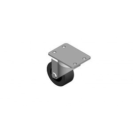 CASTER, 2" BLACK HUB, GRAY TREAD