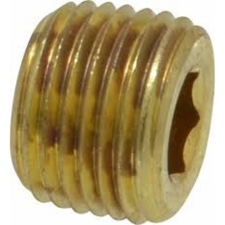 Parker Brass - 1/2 PLUG - COUNTERSUNK HEX HEAD