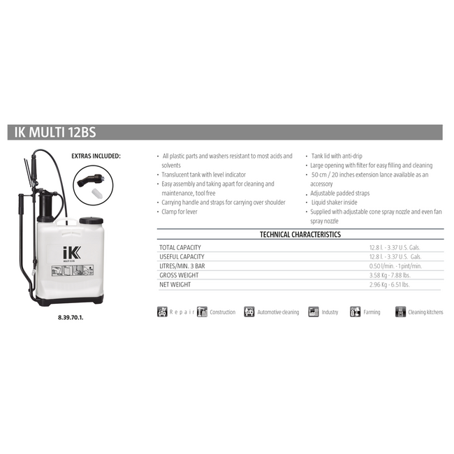IK Sprayer IK Multi 12 BackPack Sprayer