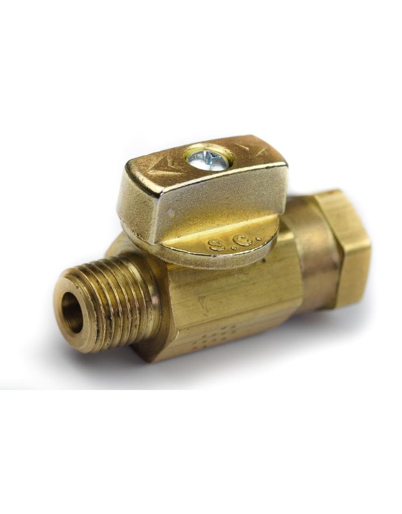 CleanHub Ball Valve, 1/4” MxF Brass 1000psi, 300° F