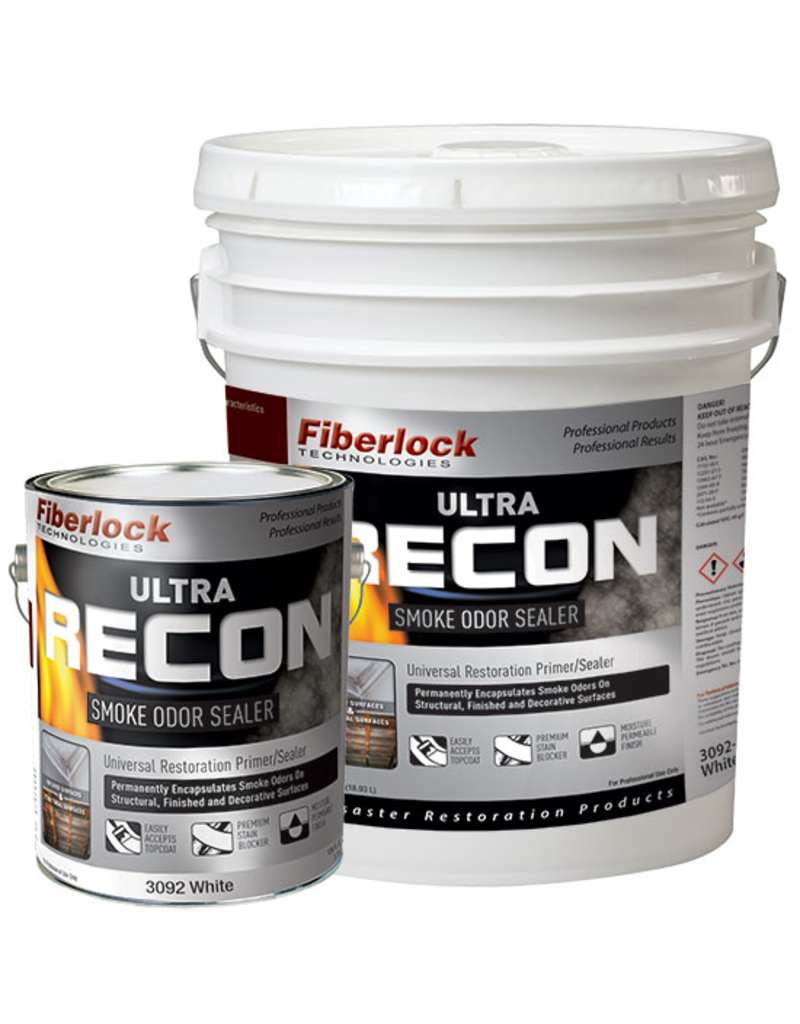 Fiberlock Technologies RECON ULTRA - Smoke Odor Sealer - White - 5 Gallon