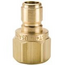Parker Plug, Male Flow Through QD 1/4” FPT Brass