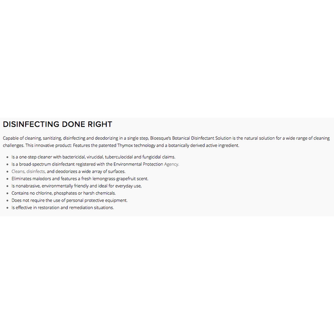 Bioesque Bioesque® Botanical Disinfectant 55 Gallon Drum