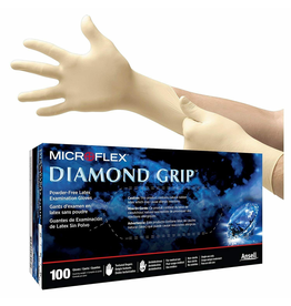 CleanHub Diamond Grip Latex Gloves, Large (100 Pack)