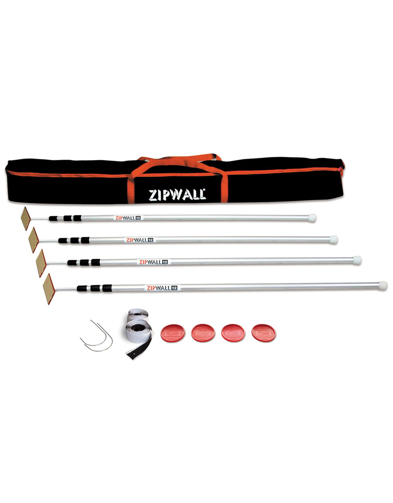 ZipWall ZipWall® ZipPole 4-Pack - 12' Aluminum