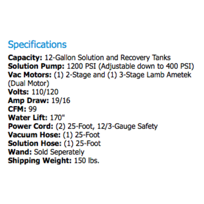 Clean DynamiX 12-Gallon Hard Surface Extractor