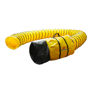 xPower Flex Ducting, Yellow Polyester Hose 16”x15’