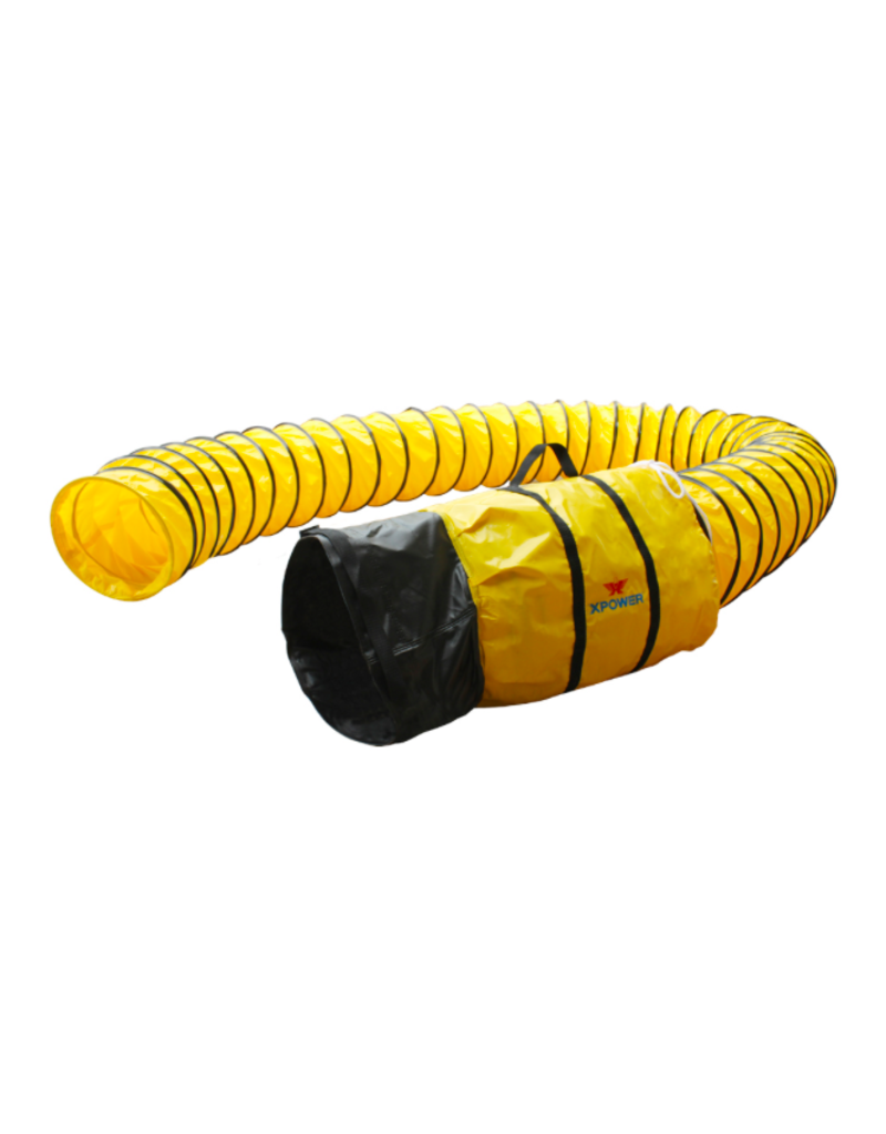 xPower Flex Ducting, Yellow Polyester Hose 16”x15’