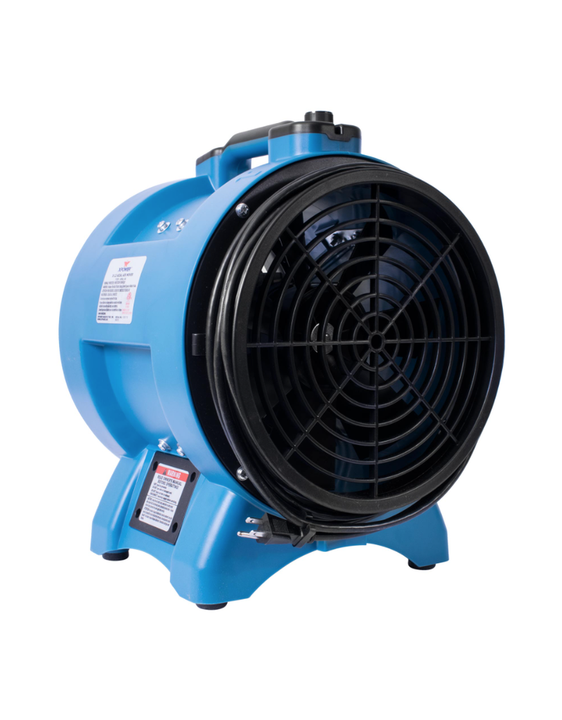xPower 8" Variable Speed Confined Space Ventilator Fan (1/3HP, 1200 CFM 2.5 AMPS)