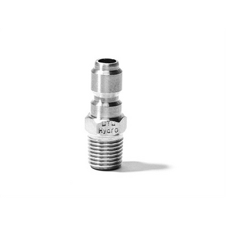 CleanHub Plug, Male Flow Through QD 3/8” MPT Stainless