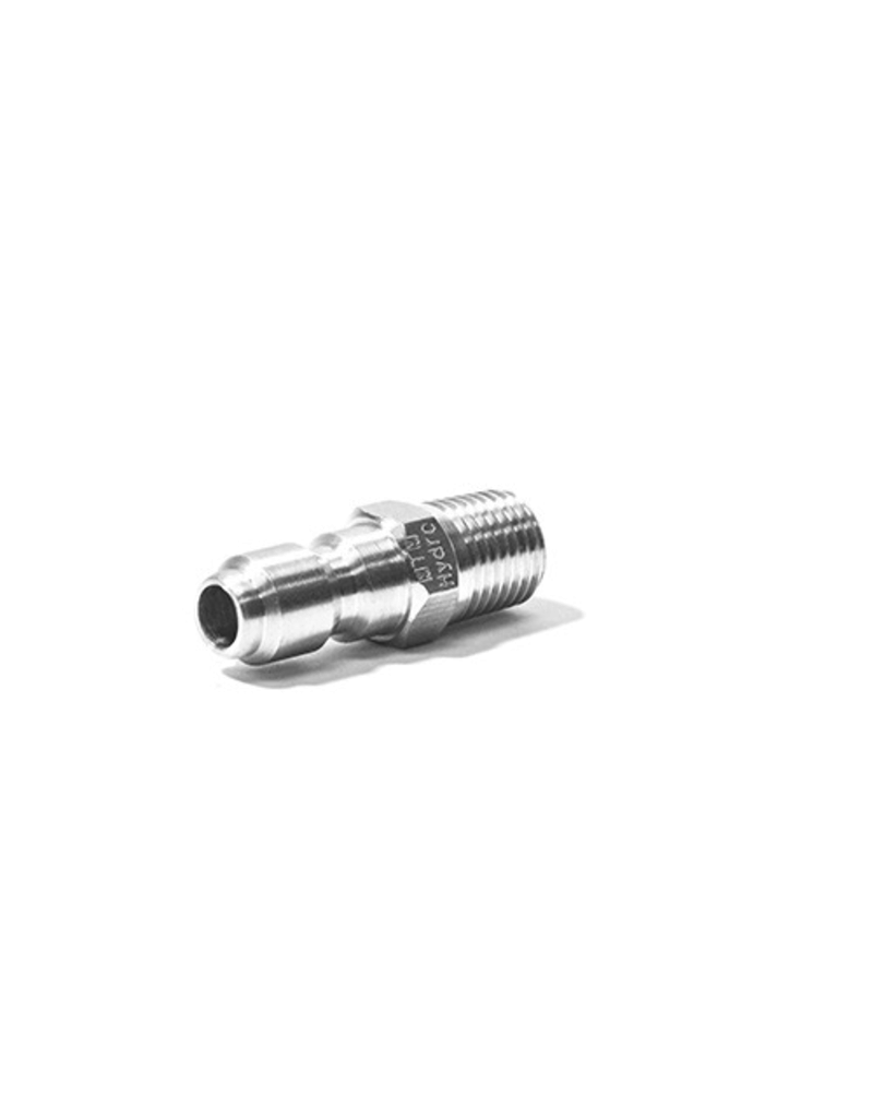 CleanHub Plug, Male Flow Through QD 3/8” MPT Stainless