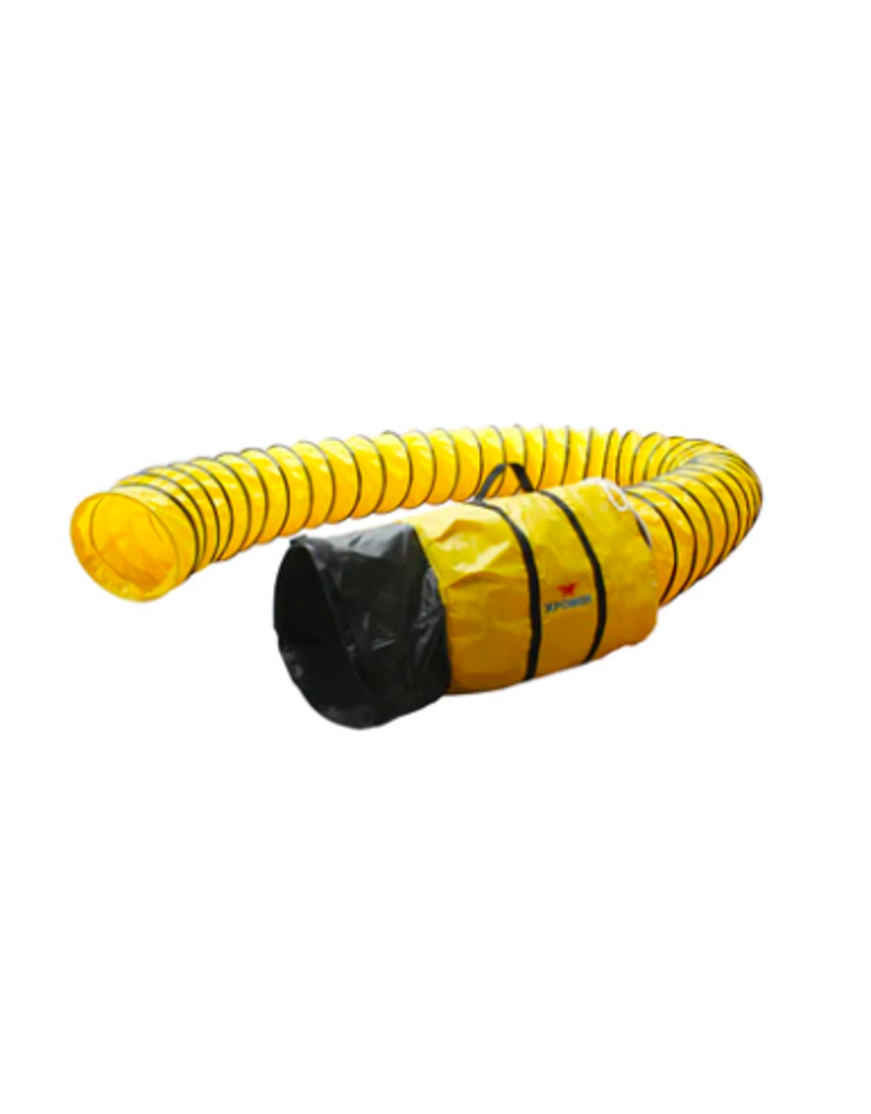 xPower Flex Ducting, Yellow Polyester Hose 16”x25’