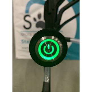 Stain Out System Push Button 12V Switch W/Power Symbol, LED GREEN