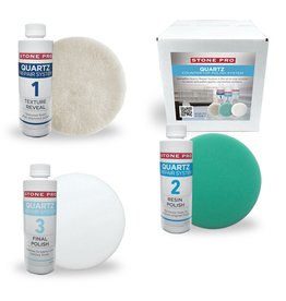 StonePro QUARTZ COUNTERTOP POLISH SYSTEM - KIT (STEP 1, 2, 3)