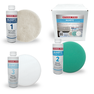 StonePro QUARTZ COUNTERTOP POLISH SYSTEM - KIT (STEP 1, 2, 3)