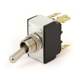 Heavy-Duty Metal Toggle Switch, DPST, On-Off