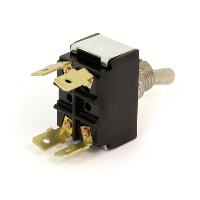Heavy-Duty Metal Toggle Switch, DPST, On-Off