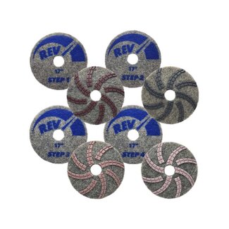 StonePro 17” REV Pad KIT (1 each Step 1,2,3,4)