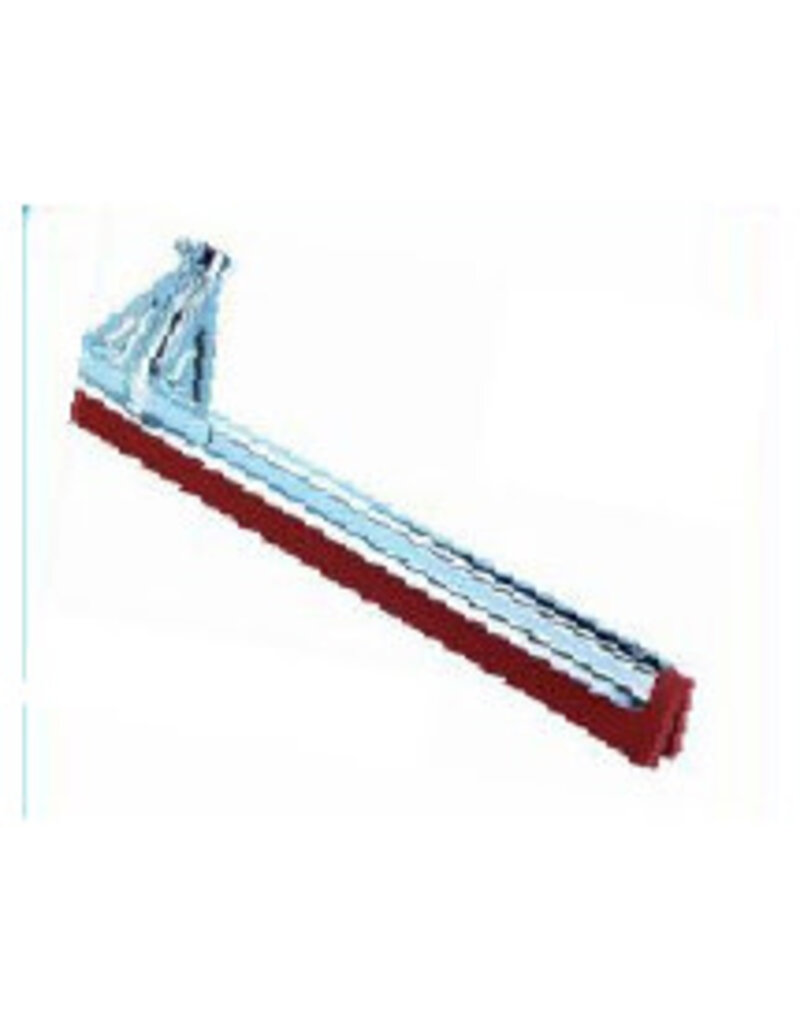 CleanHub Moss Rubber Squeegee, HD Blade Reinforced Metal Frame - Tapered - 22" Red - Each