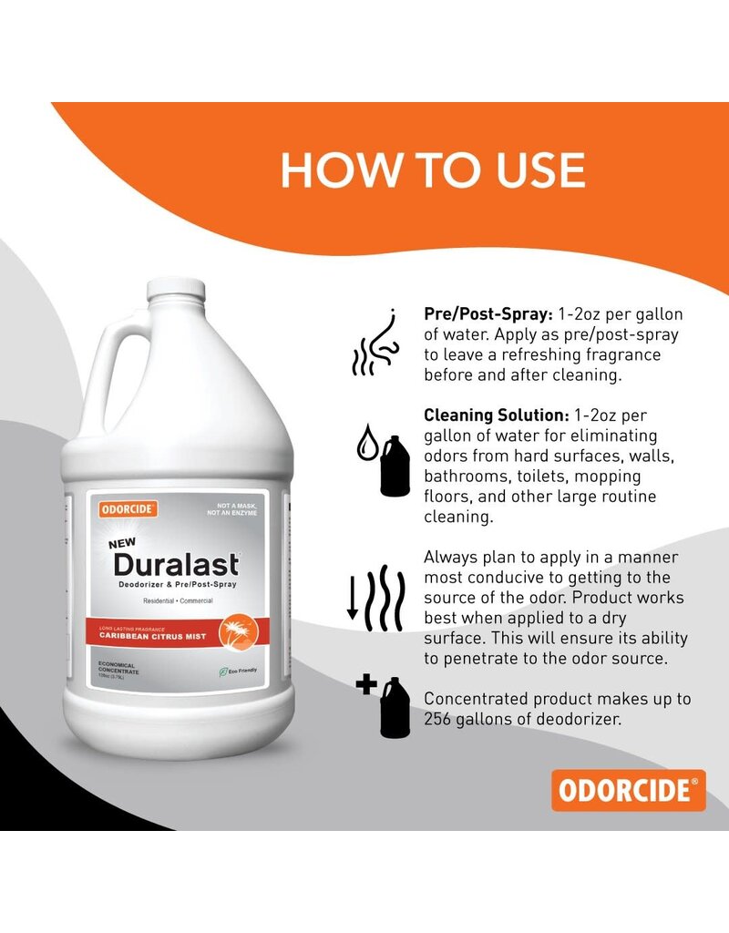 Thornell Corporation *DISCONTINUED* Odorcide® DuraLast Caribbean Citrus Mist, 1 Gallon