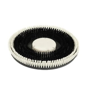CleanHub Dual Fill Nylon Carpet Cleaning Brush 17" - Medium Black Inner .020”/White Outer .030”