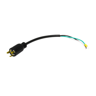 E417 13″ Power Cord Pigtail 12/3, Male Twist Lock