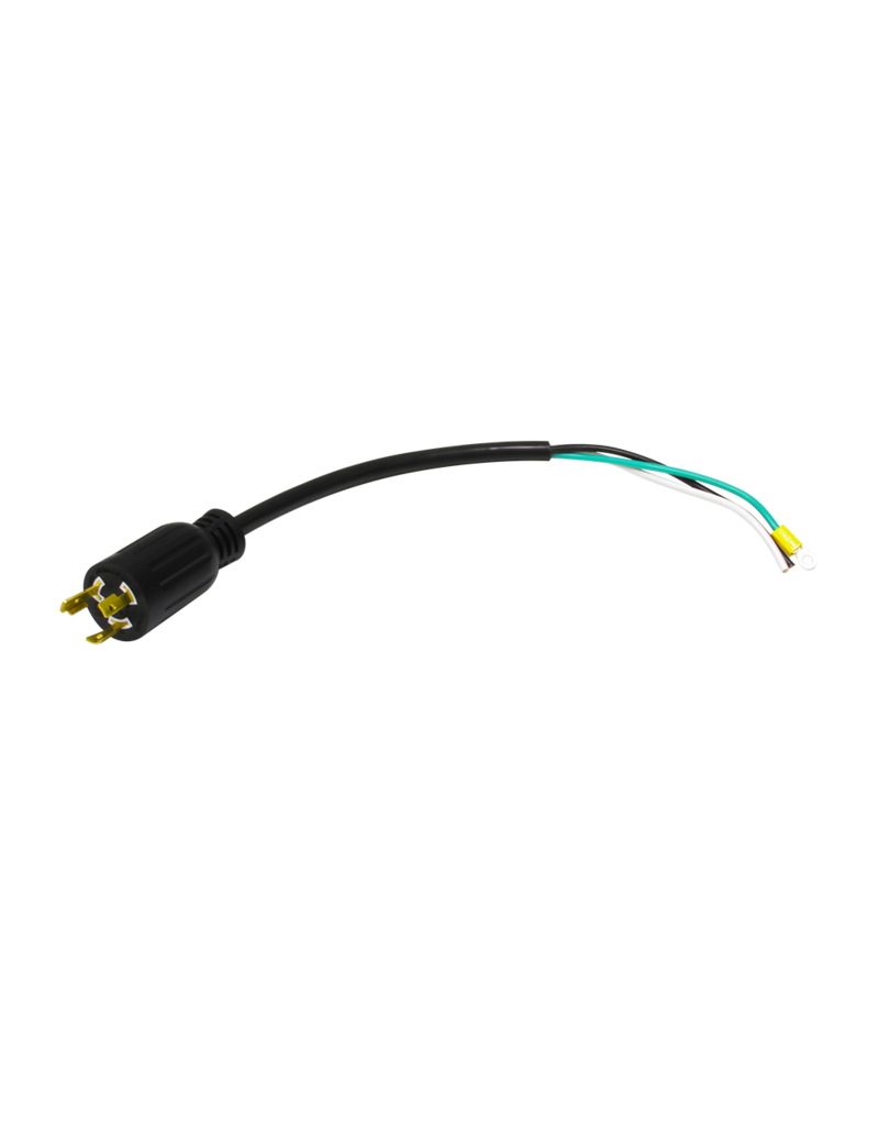 E417 13″ Power Cord Pigtail 12/3, Male Twist Lock