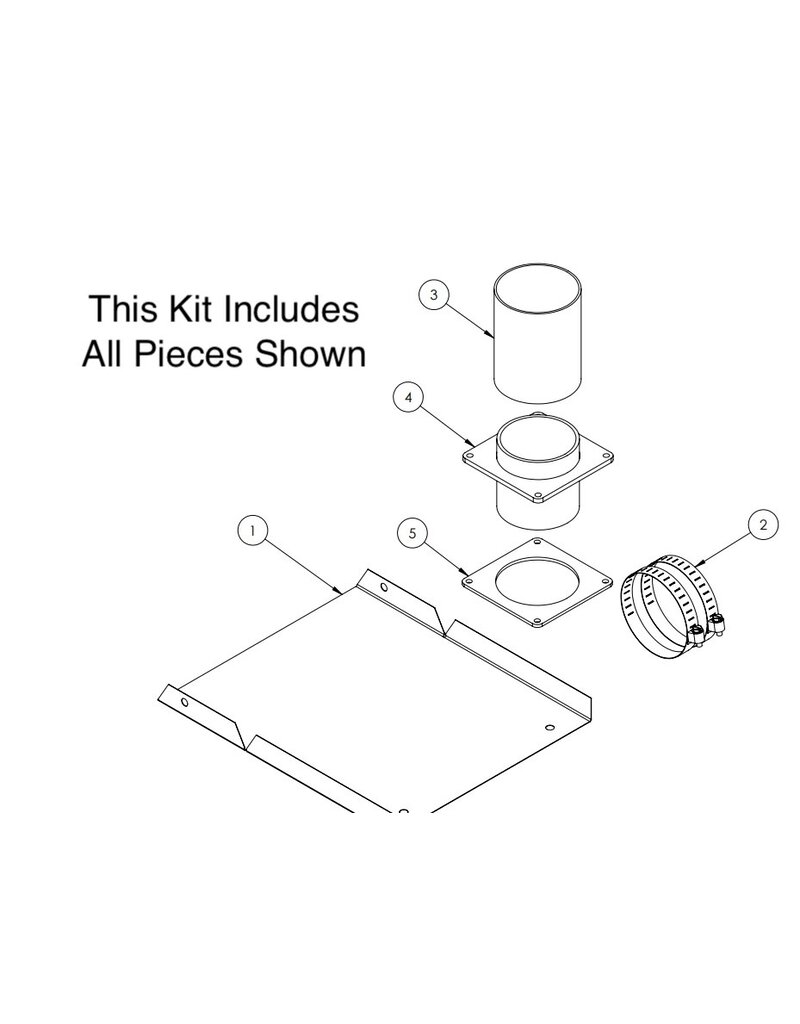 Sapphire Scientific Kit Exhaust 3” (Peak 500/Rage/370/2500)