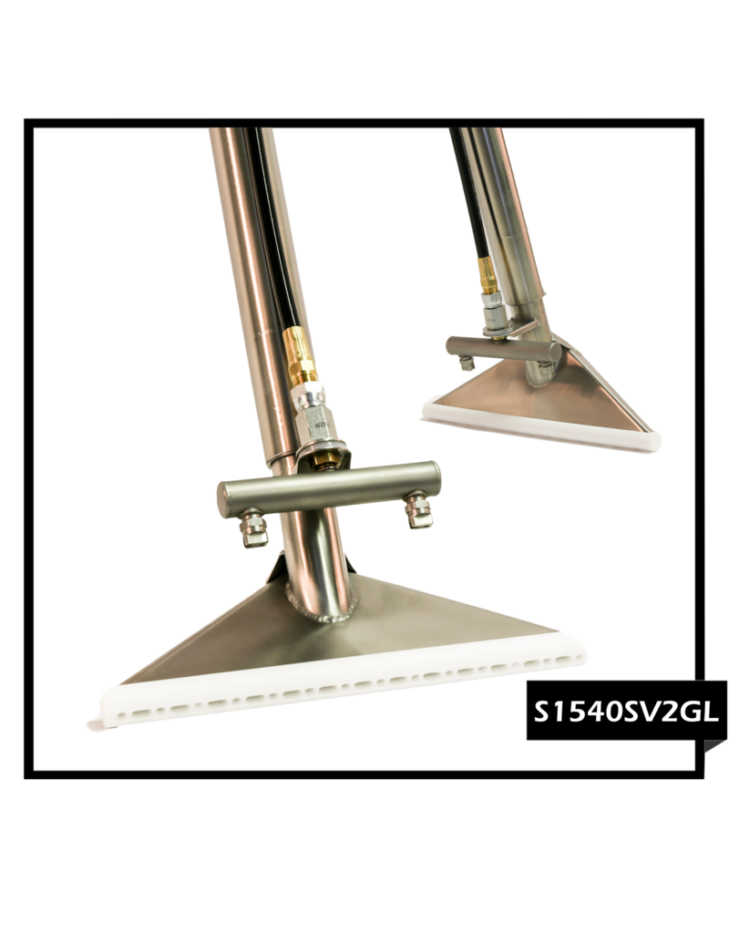 Production Metal Forming 30" Long, 9 3/4" Wide 2 Jet Swivel, 1,000 Psi Brass Valve  Stair Tool With Teflon Glide