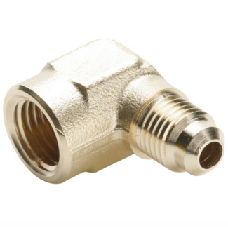 Brass - 3/8  FPT x 3/8 Male Flare 90° Elbow