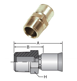 Parker Parker Crimp - 91N - 1/8"- MPT (Brass)
