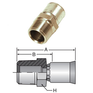 Parker Parker Crimp - 91N - 1/8"- MPT (Brass)