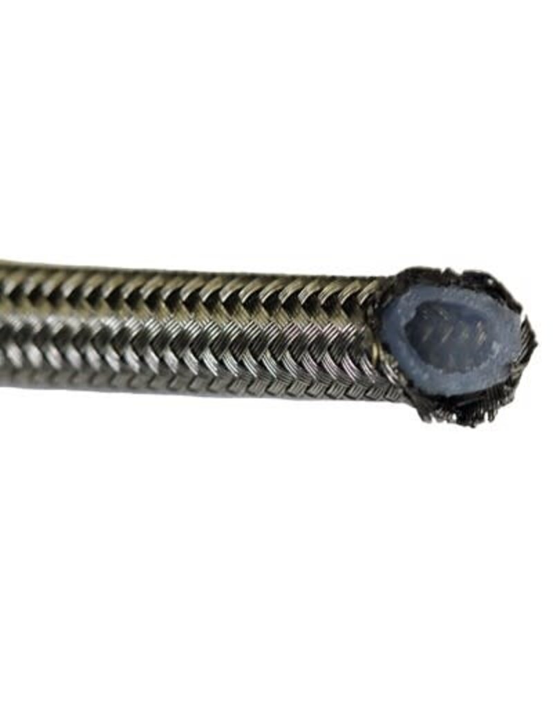 Parker Hose - 5/16" S/S STEEL BRAID PTFE 3000PSI - Per FT (91N Crimp)