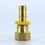 Parker Brass Female Connector, 1/2” Barb x 1/2” JIC Swivel