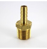 CleanHub Brass - 1/4 Barb x 3/8-18 NPT Brass