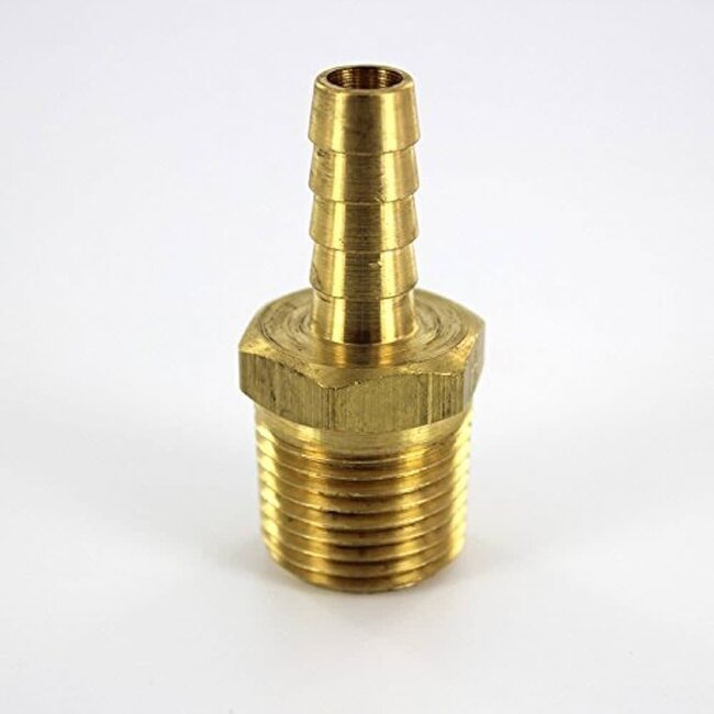 CleanHub Brass - 1/4 Barb x 3/8-18 NPT Brass