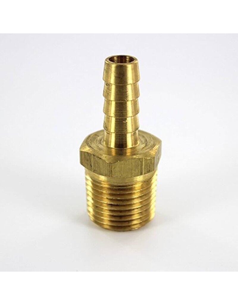 CleanHub Brass - 1/4 Barb x 3/8-18 NPT Brass