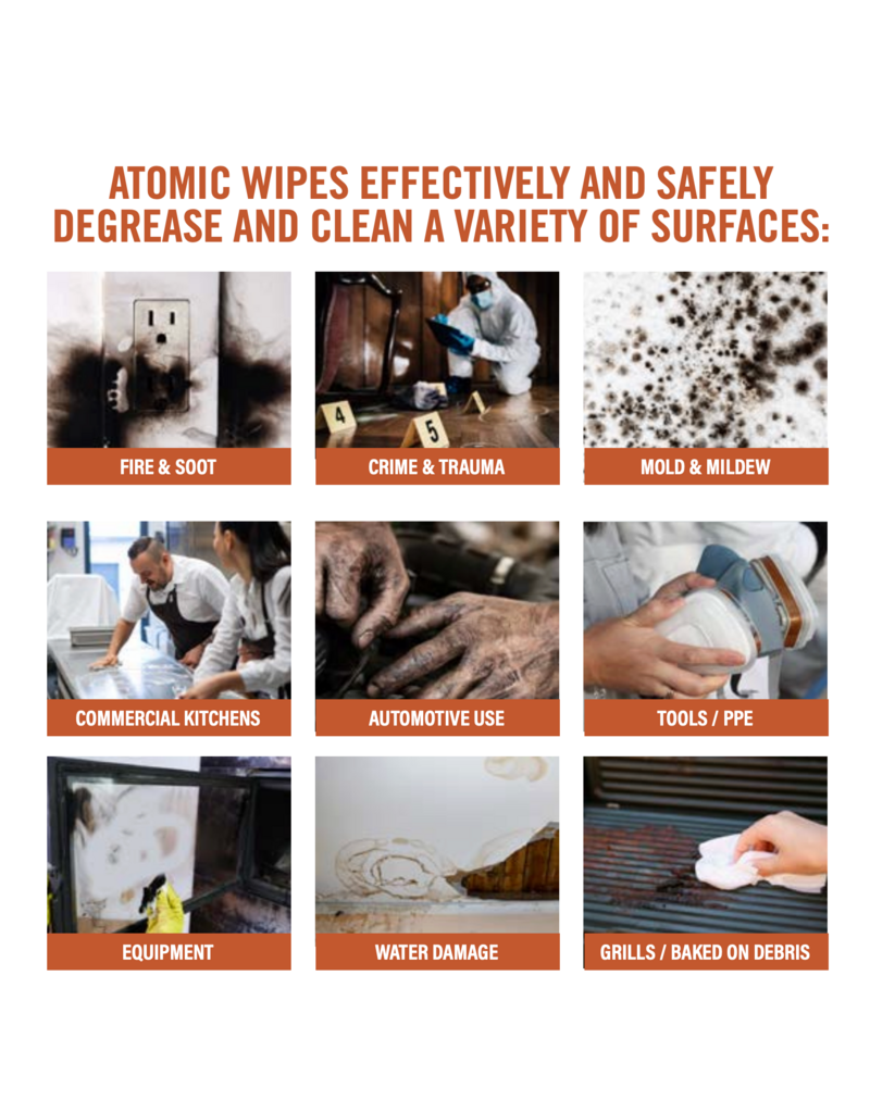 Benefect Wipes Benefect® Atomic™ Fire & Soot Degreaser | 170 Count