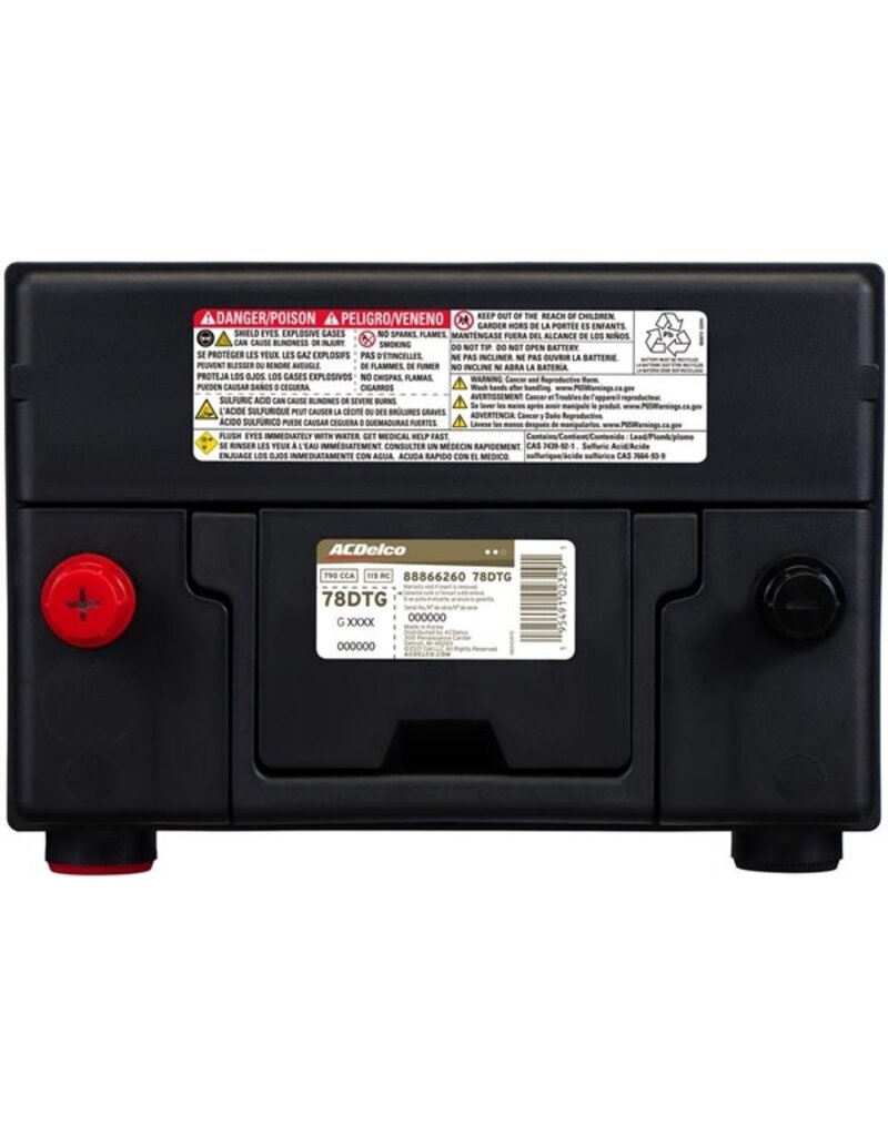 GM ACDelco Gold #78DTG Vehicle Battery