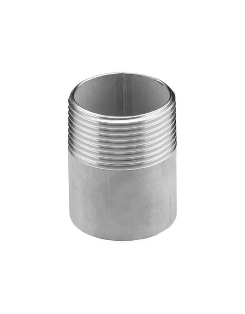 CleanHub Pipe Fitting, Aluminum Nipple, 1.5” MPT