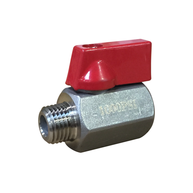 CleanHub Ball Valve Stainless 1000psi - 1/4" MxF - HD