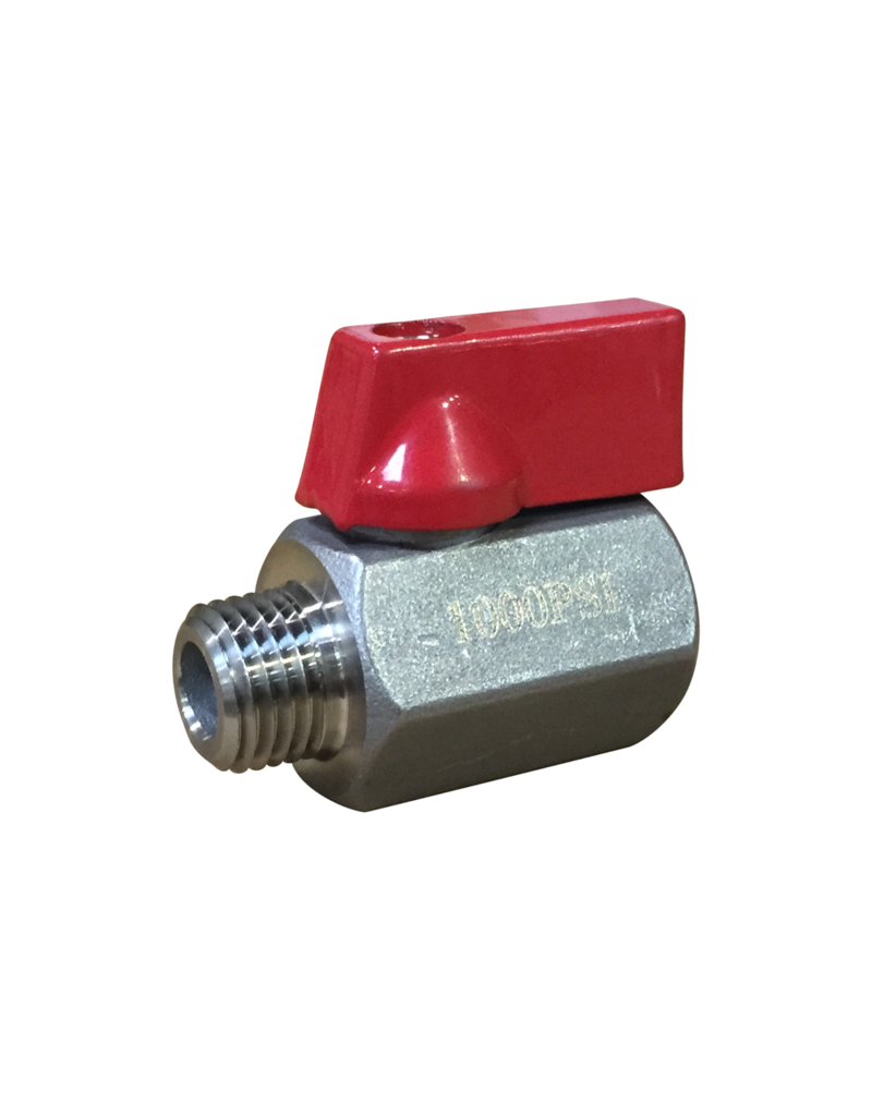CleanHub Ball Valve Stainless 1000psi - 1/4" MxF - HD