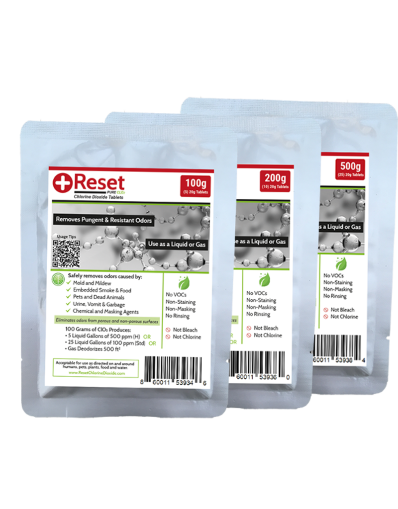 Reset CLO2 - Red 100g Odor Eliminator Kit