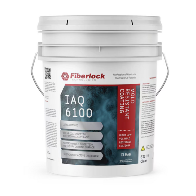 Fiberlock Technologies IAQ 6100 - Mold Resistant Coating - Clear - 5 Gallon