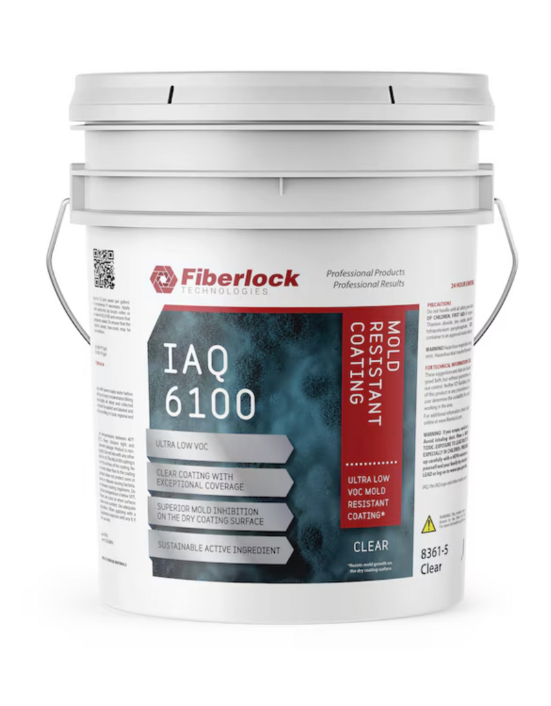 Fiberlock Technologies IAQ 6100 - Mold Resistant Coating - Clear - 5 Gallon