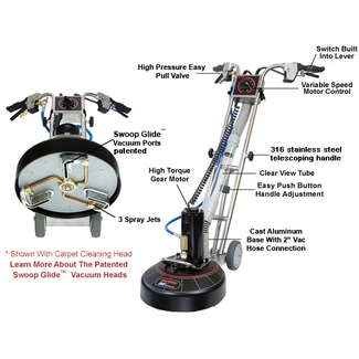 RotoVac 360i Rotary Extractor with 3-Jet Carpet Head